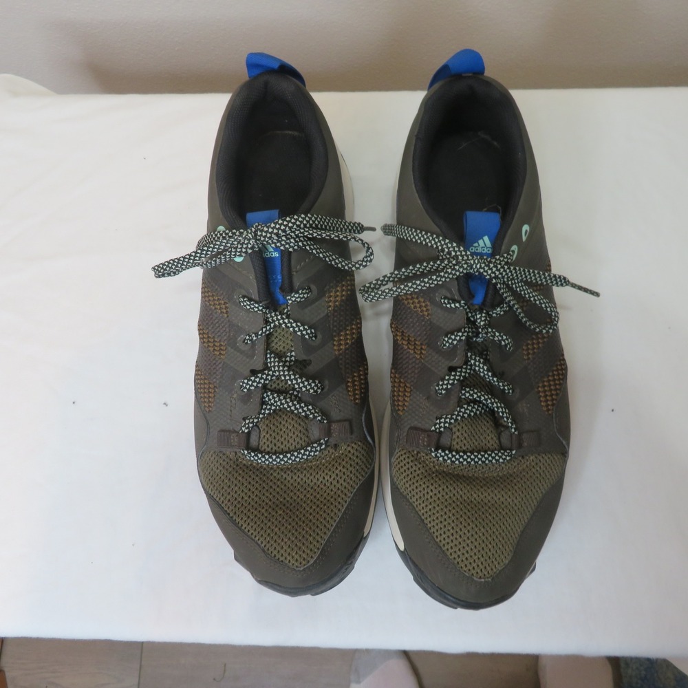 Adidas Kanadia TR 7 Mens Trail Running Shoes Olive Brown Blue B33628 Size 11
